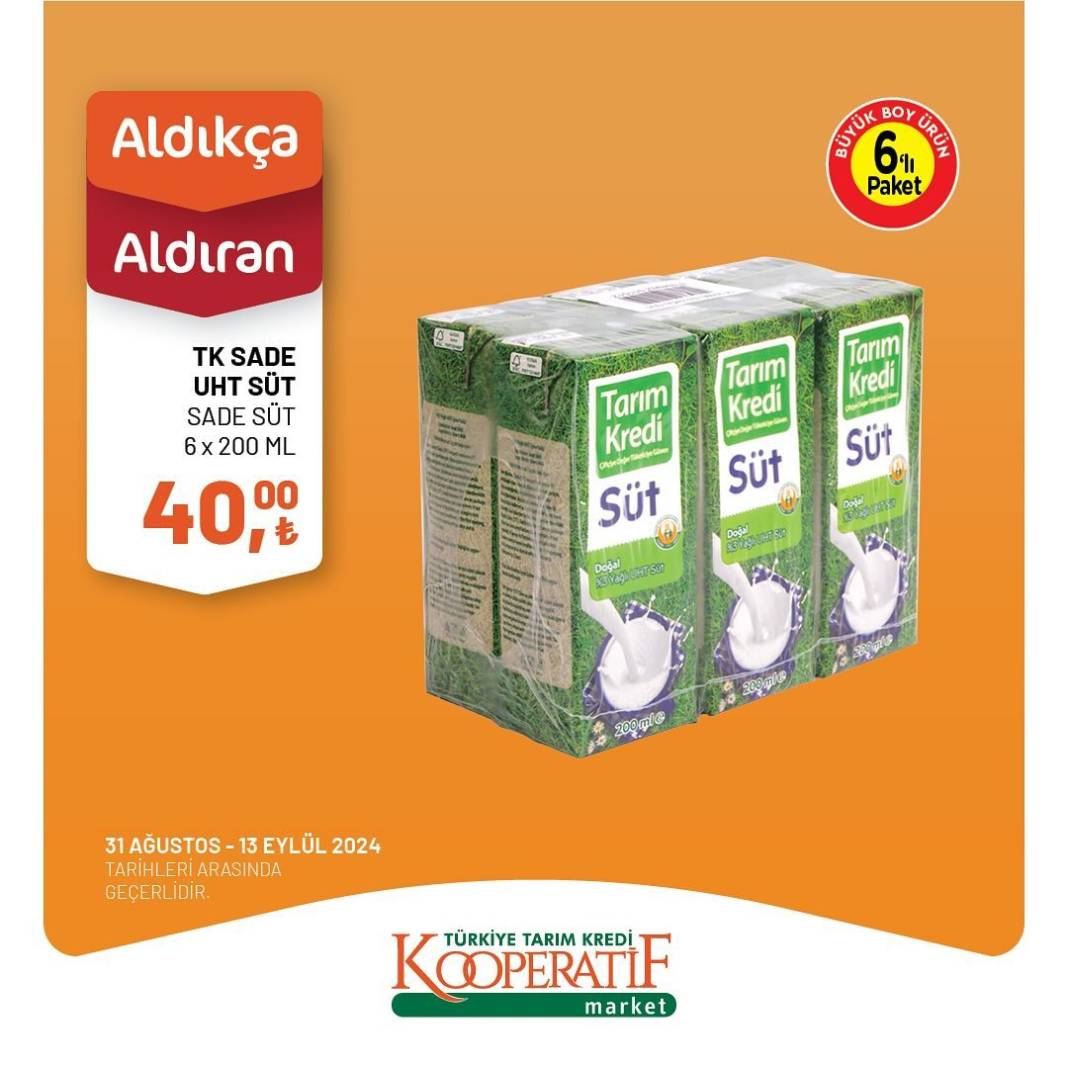 13 Eylül'e Kadar Geçerli! Tarım Kredi İndirimli Ürünleri Açıkladı: 6'lı Paket Süt 40 TL! 12