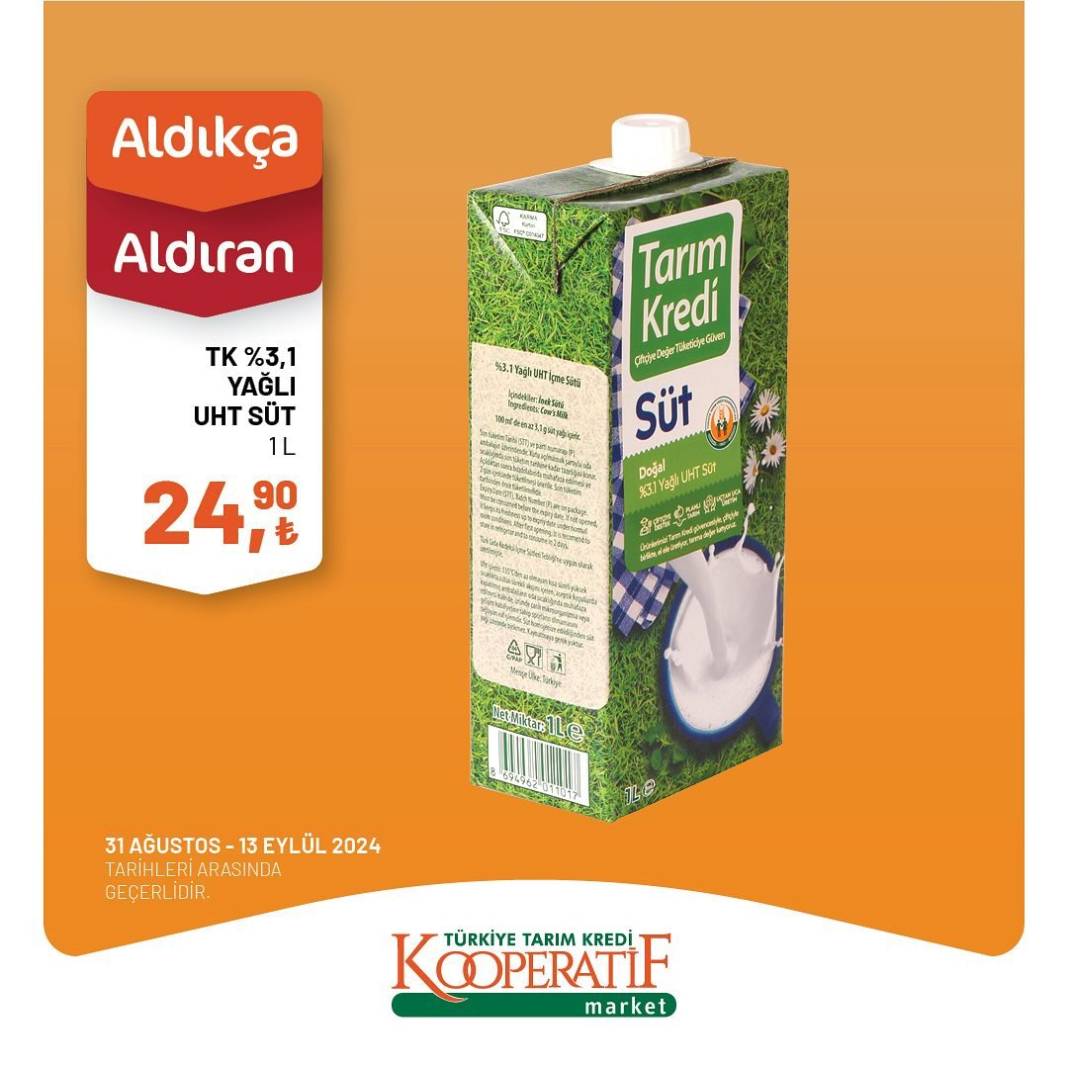 13 Eylül'e Kadar Geçerli! Tarım Kredi İndirimli Ürünleri Açıkladı: 6'lı Paket Süt 40 TL! 15