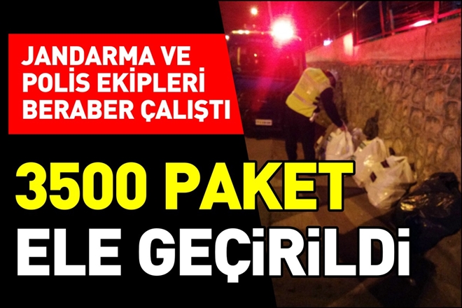 3 BİN 500 PAKET KAÇAK SİGARA ELE GEÇİRİLDİ