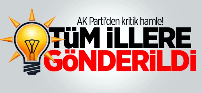 AK PARTİ'DEN KRİTİK HAMLE