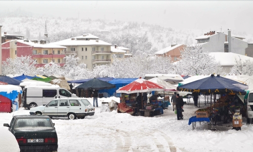 SÖĞÜT'TE PAZARCILARIN KIŞ ÇİLESİ