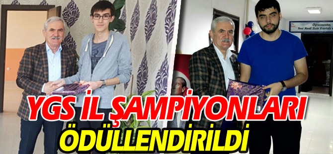 YGS İL ŞAMPİYONLARI ÖDÜLLENDİRİLDİ