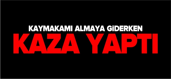 KAYMAKAMI ALMAYA GİDERKEN KAZA YAPTI