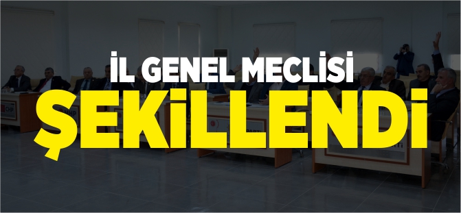 İL GENEL MECLİSİ ŞEKİLLENDİ