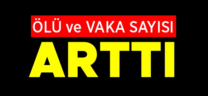 ÖLÜ VE VAKA SAYISI ARTTI