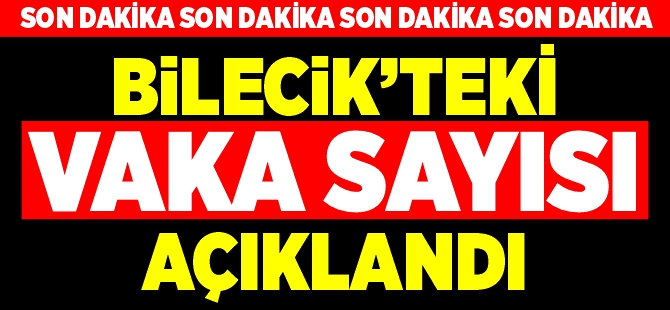 BİLECİK'TEKİ VAKA SAYISI AÇIKLANDI