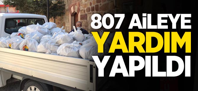 807 AİLEYE YARDIM YAPILDI