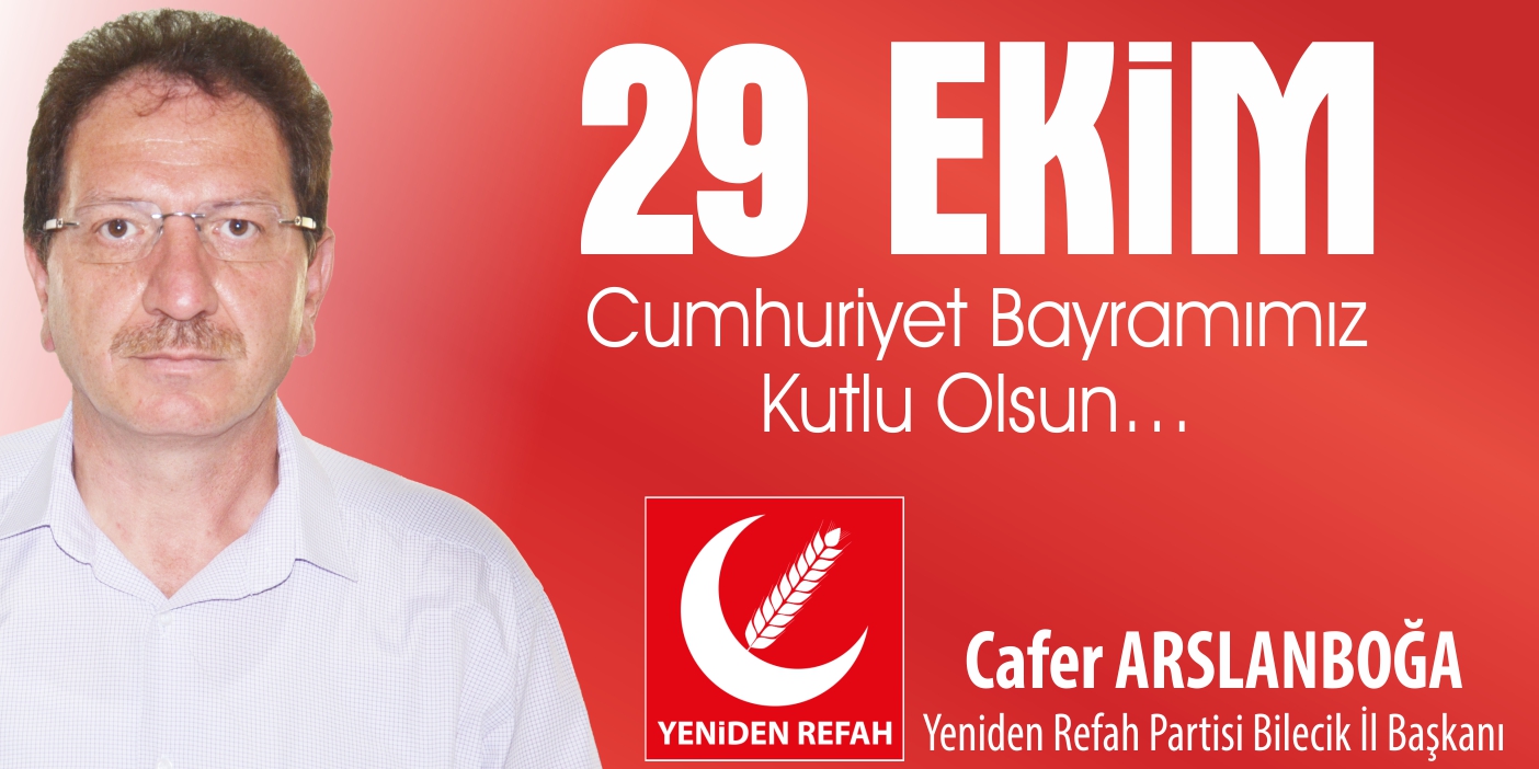 Yeniden Refah Partisi 29 Ekim Cumhuriyet Bayramı Kutlama İlanı