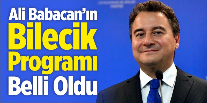 Ali Babacan’ın Bilecik programı belli oldu