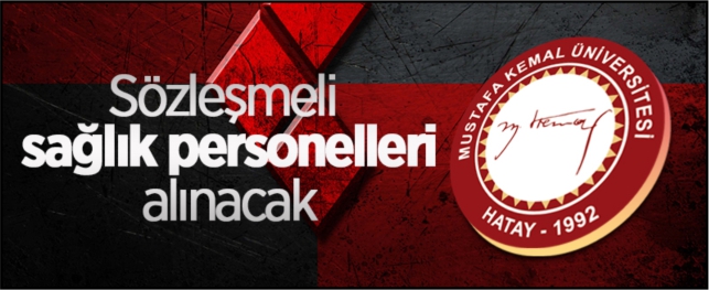 Sözleşmeli sağlık personelleri alınacak