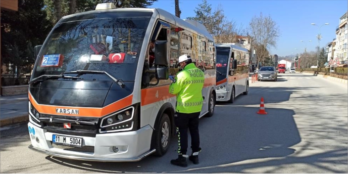 Trafik ekiplerinden korona denetimi