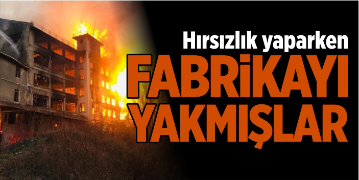 Hırsızlık yaparken fabrikayı yakmışlar