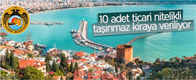 10 adet taşınmaz kiraya verilecek