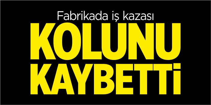 Fabrikada iş kazası