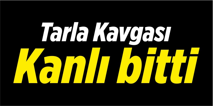 Tarla kavgası kanlı bitti