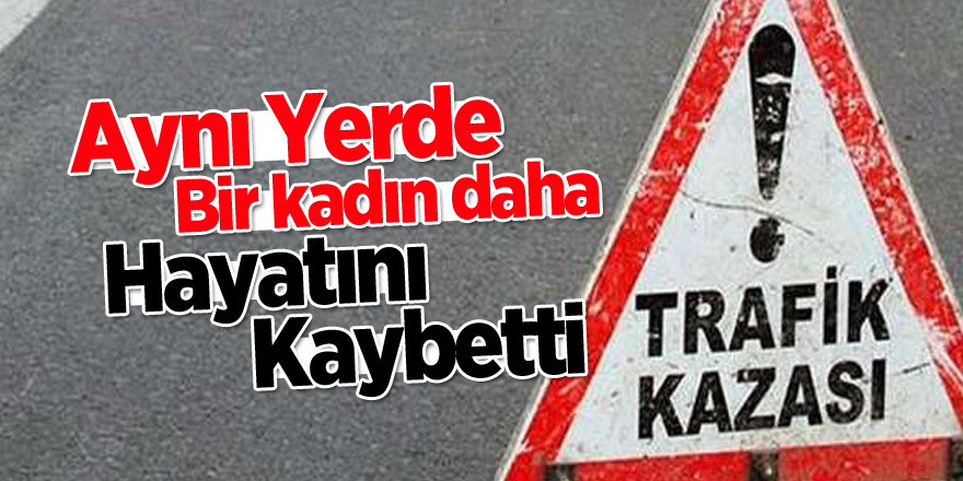 Aynı yerde bir kadın daha hayatını kaybetti