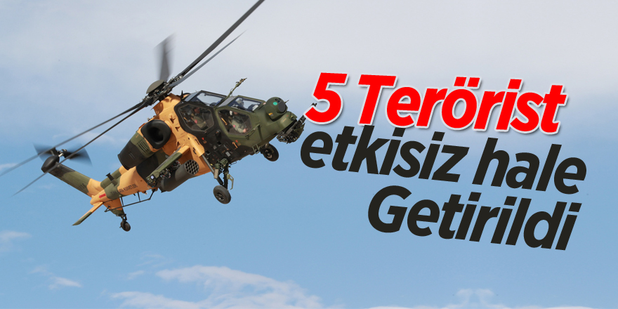 5 PKK'lı terörist etkisiz hale getirildi