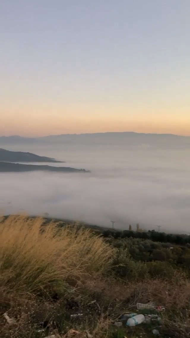 Bursa’da sabah saatlerinde oluşan sis, kartpostallık görüntüler oluşturdu