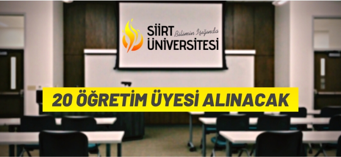 Siirt Üniversitesi personel alacak