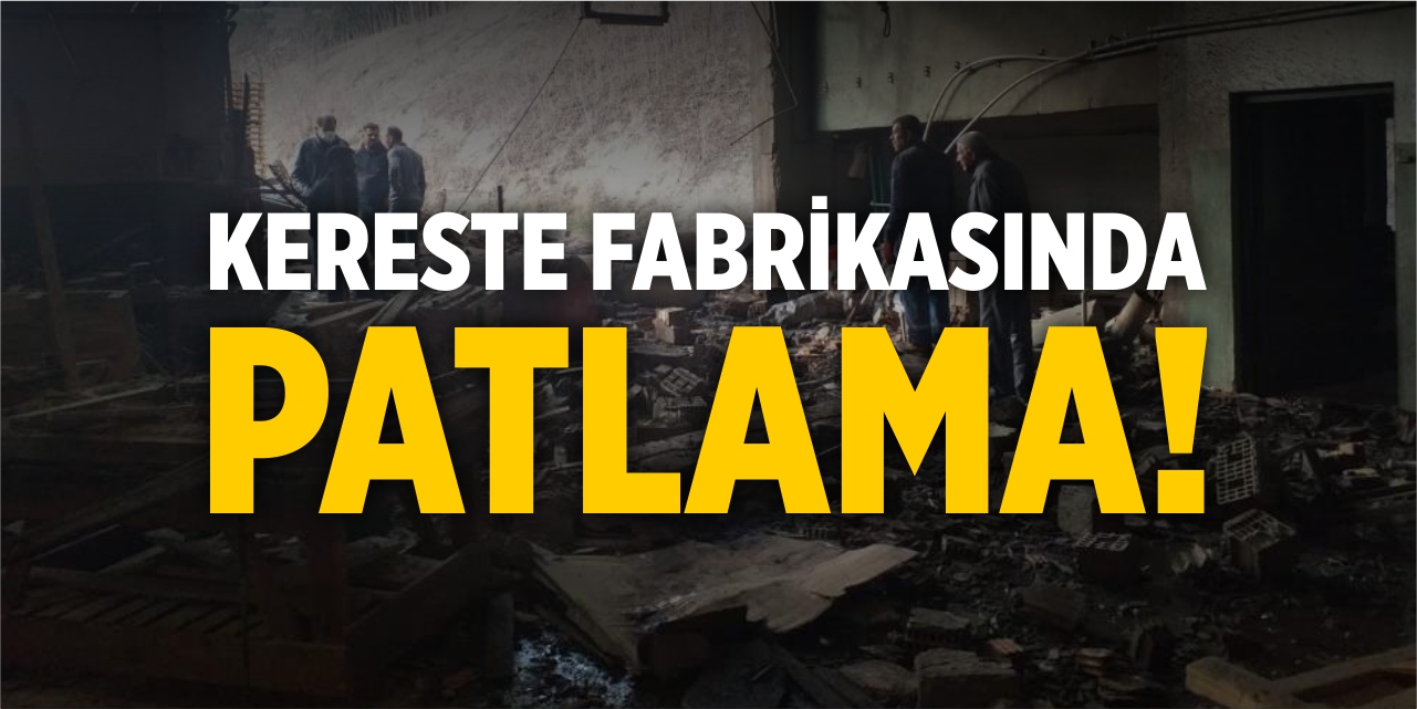 Kereste fabrikasında patlama