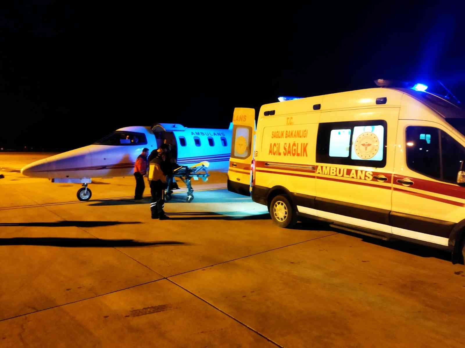 2 günde iki kişi yanık tedavisi için ambulans uçakla Bursa’ya getirildi