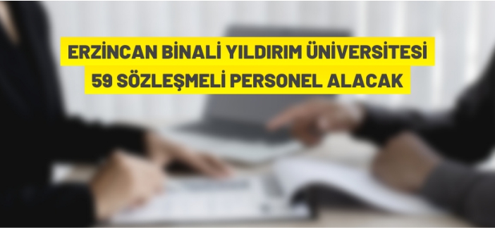 59 sözleşmeli personel alınacak