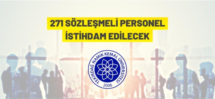 271 sözleşmeli personel istihdam edilecek