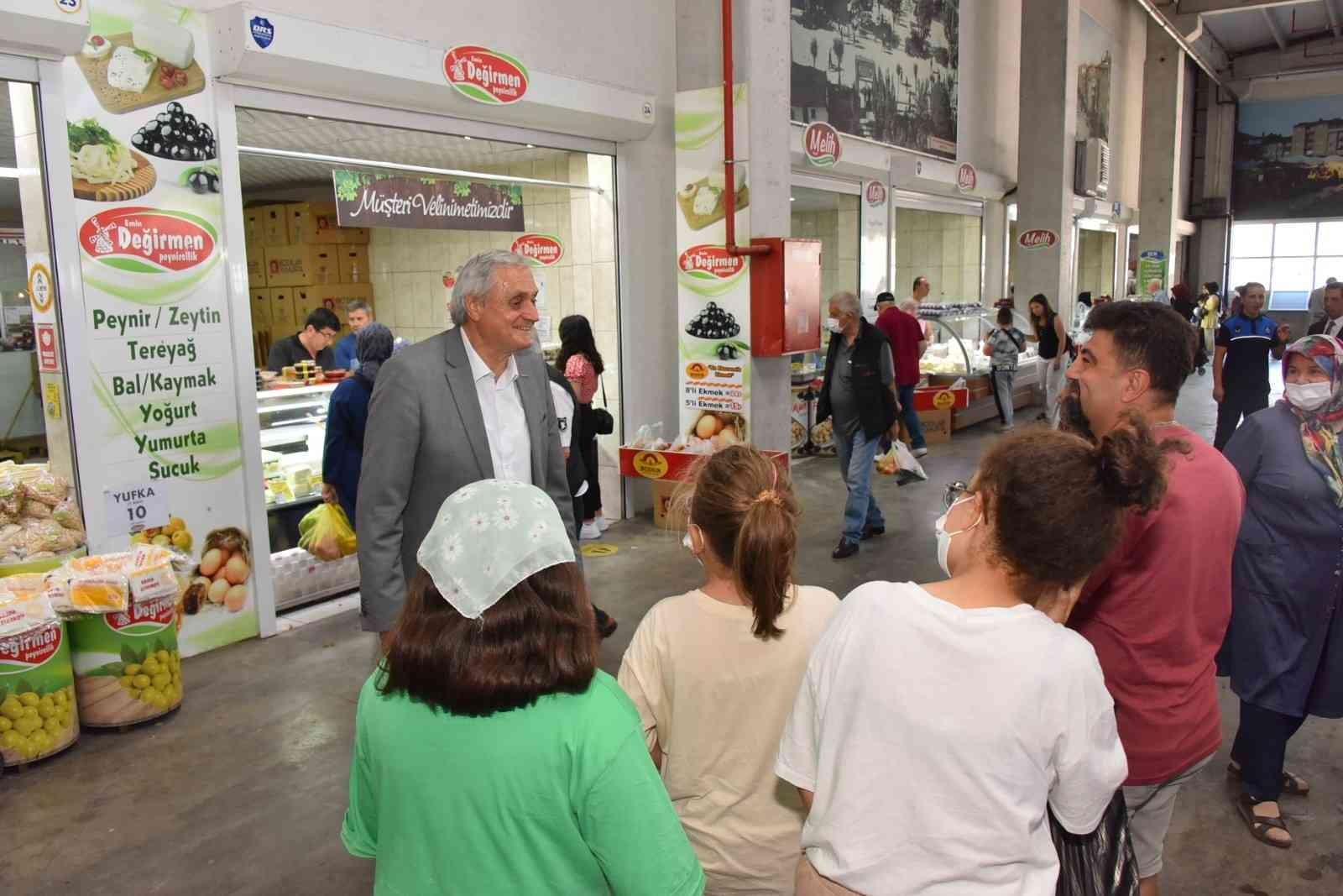 Başkan Bakkalcıoğlu’ndan kapalı pazara ziyaret