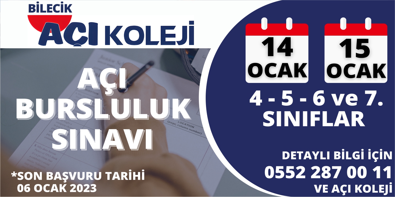 AÇI KOLEJİ BURSLULUK SINAVI