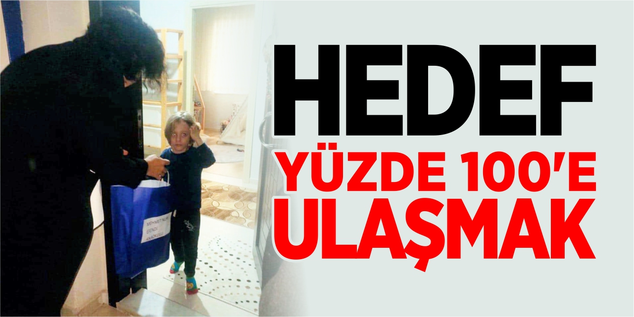 Hedef yüzde 100’e ulaşmak