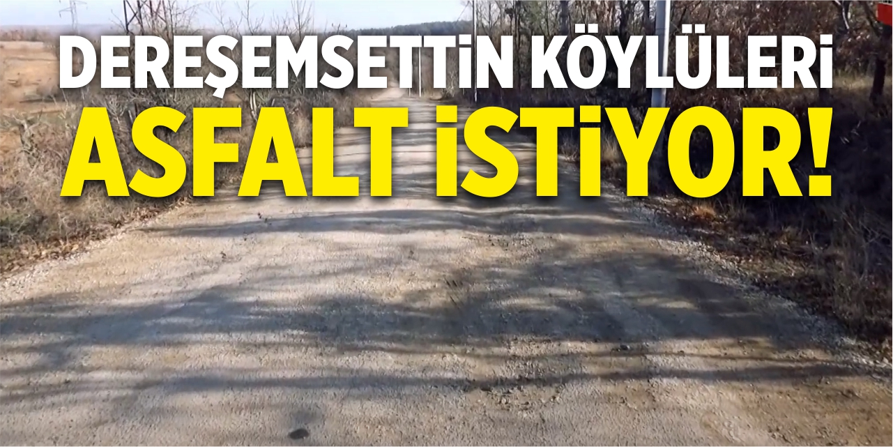 Dereşemsettin köylüleri asfalt istiyor!