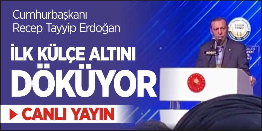 İlk Külçe Altın Dökülüyor