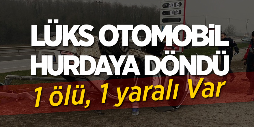 Lüks otomobil hurdaya döndü