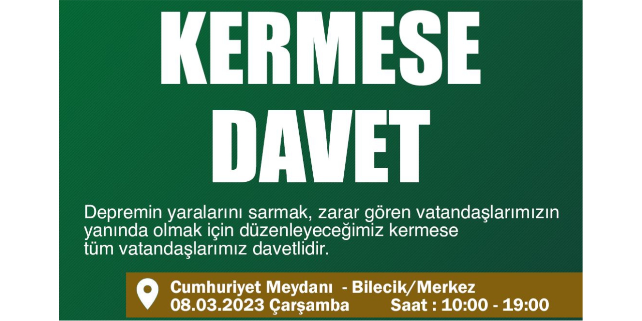 Depremzedeler için büyük kermes