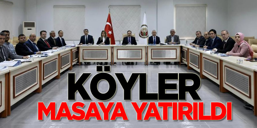 Köyler Masaya Yatırıldı