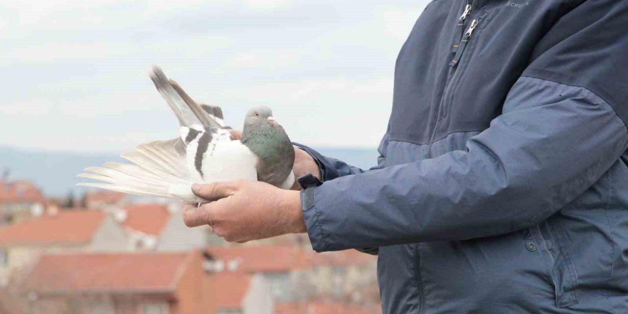 Sadece iftar yapmak için güvercinlerinin yanından ayrılıyor