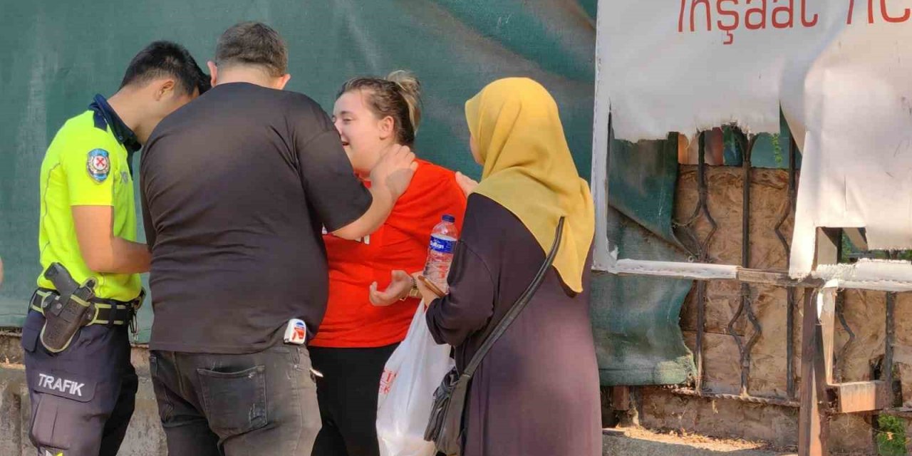 Kazaya karıştı gözyaşlarına boğuldu