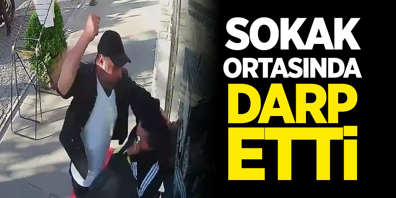 Tartıştığı kadını sokak ortasında darp etti