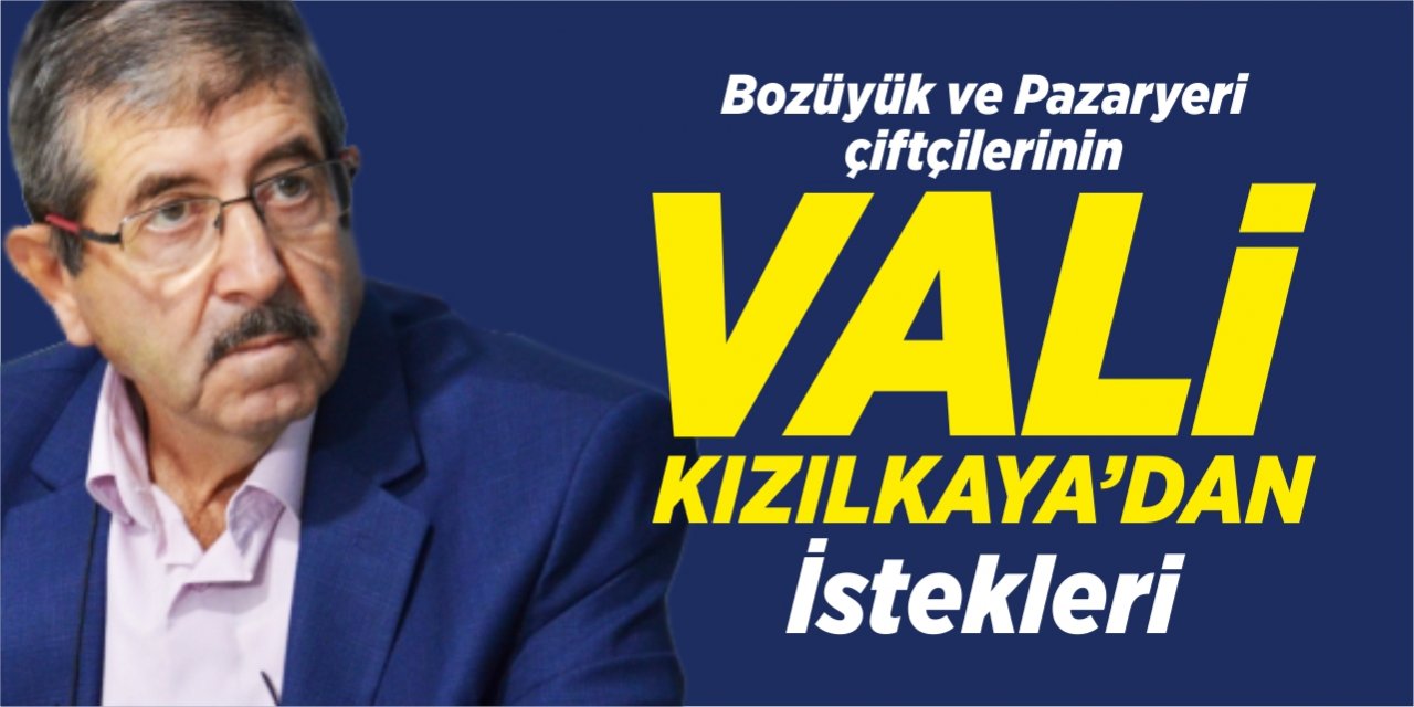 Bozüyük ve Pazaryeri çiftçilerinin Vali Kızılkaya'dan istekleri