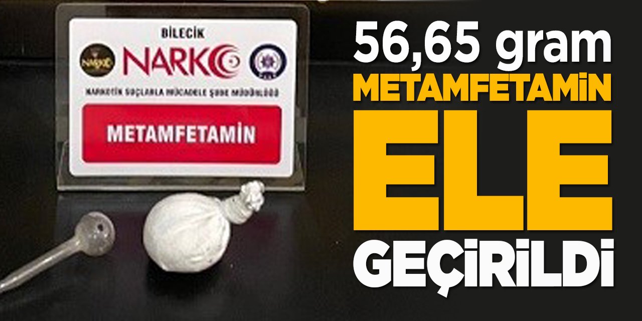 56,65 gram metamfetamin ele geçirildi