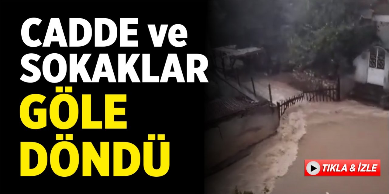 Cadde ve sokaklar göle döndü!