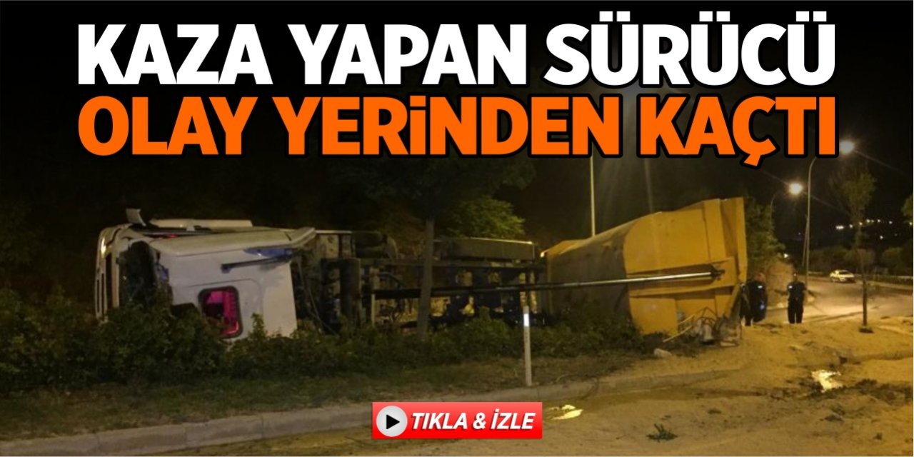 Kaza yapan sürücü olay yerinden kaçtı