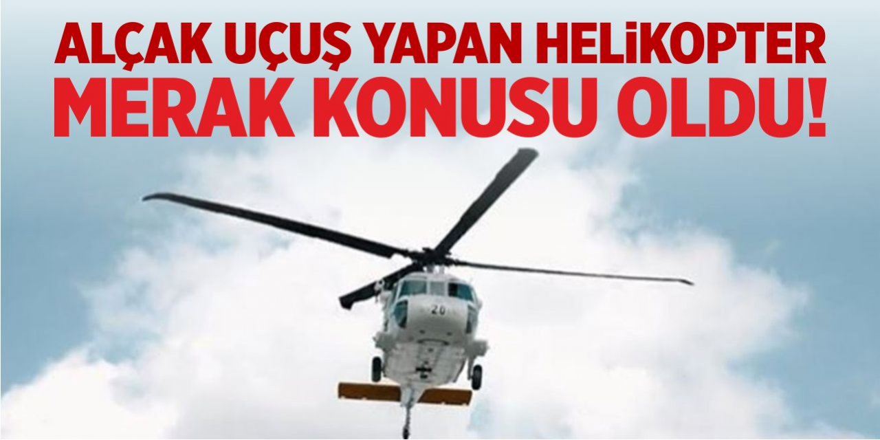 Bilecik semalarında alçak uçuş yapan helikopter merak konusu oldu