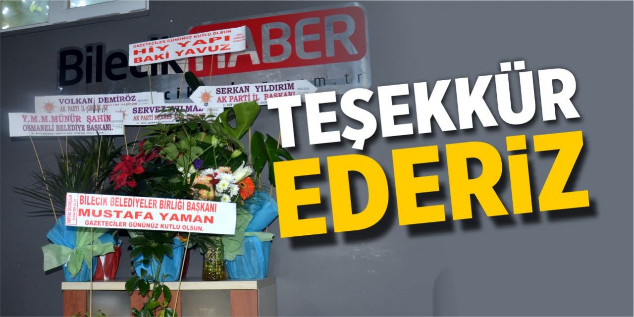 Teşekkür ederiz