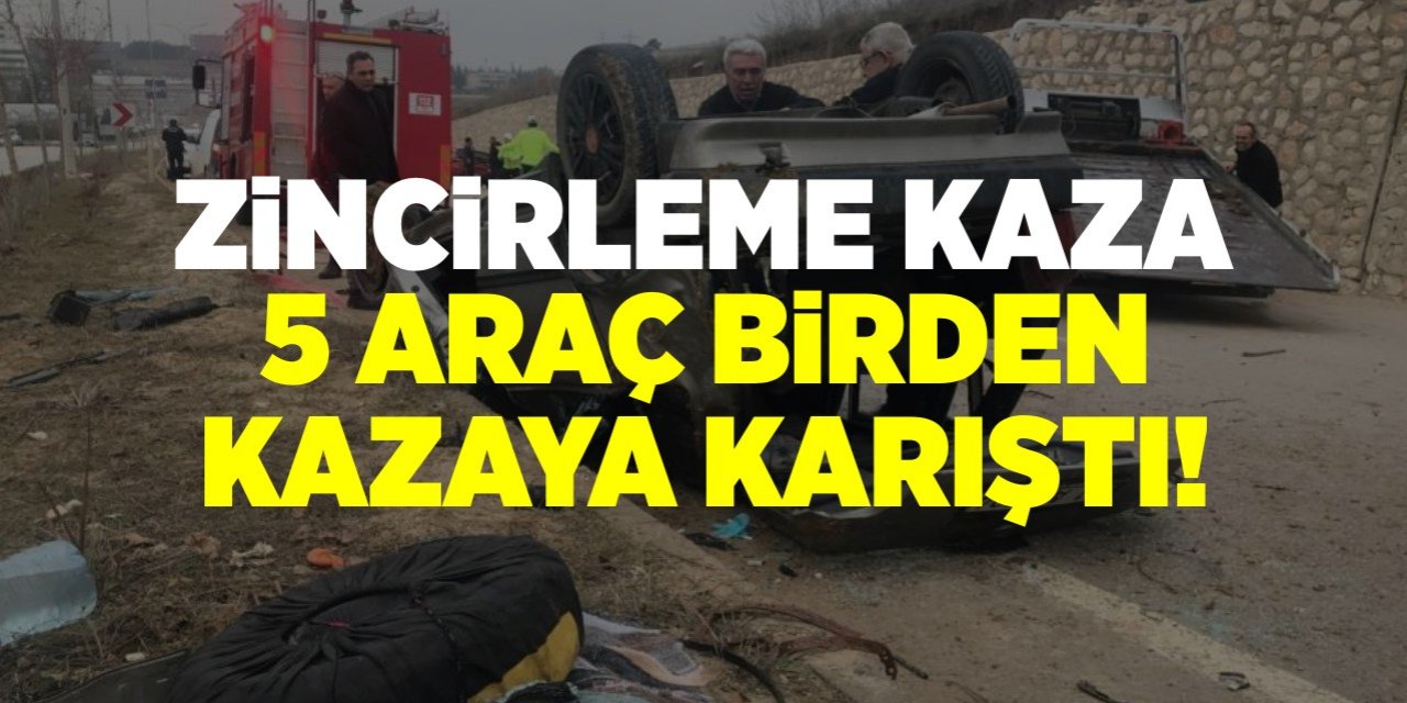 Bilecik’te 5 aracın karıştığı zincirleme kaza