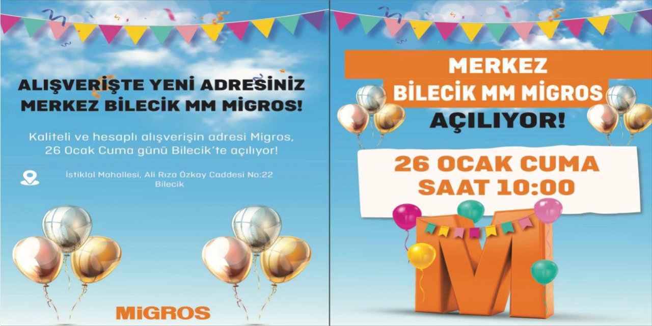 Bilecik Merkez MM MİGROS açılıyor