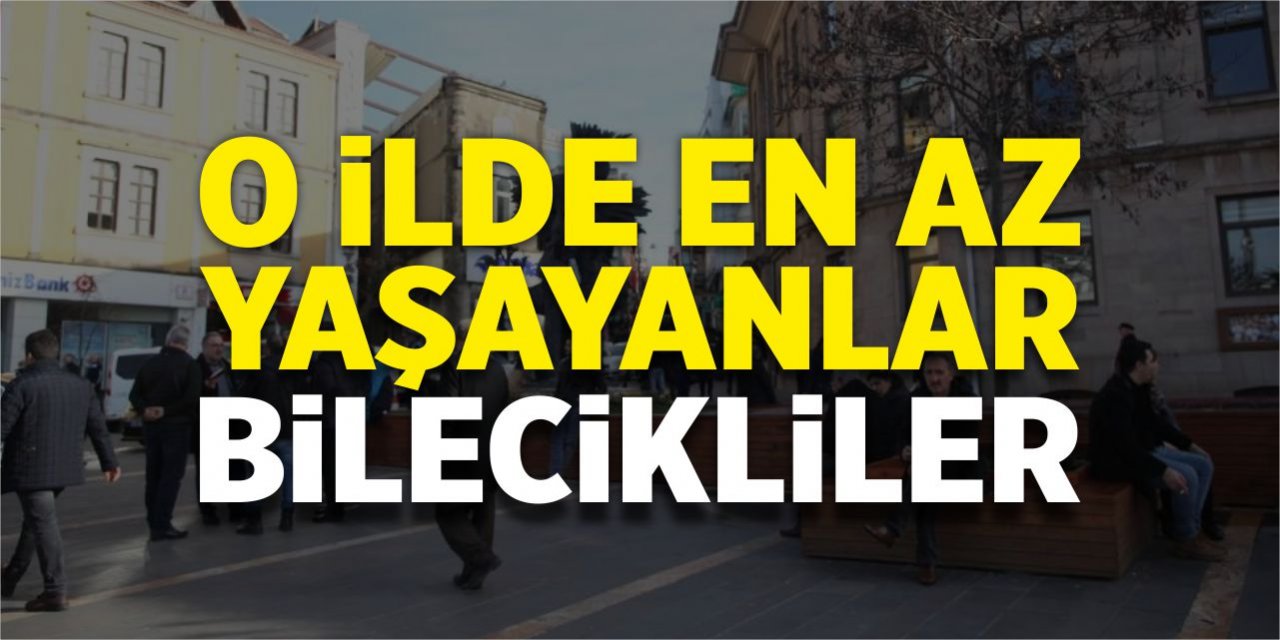 O ilde en az yaşayanlar Bilecikliler