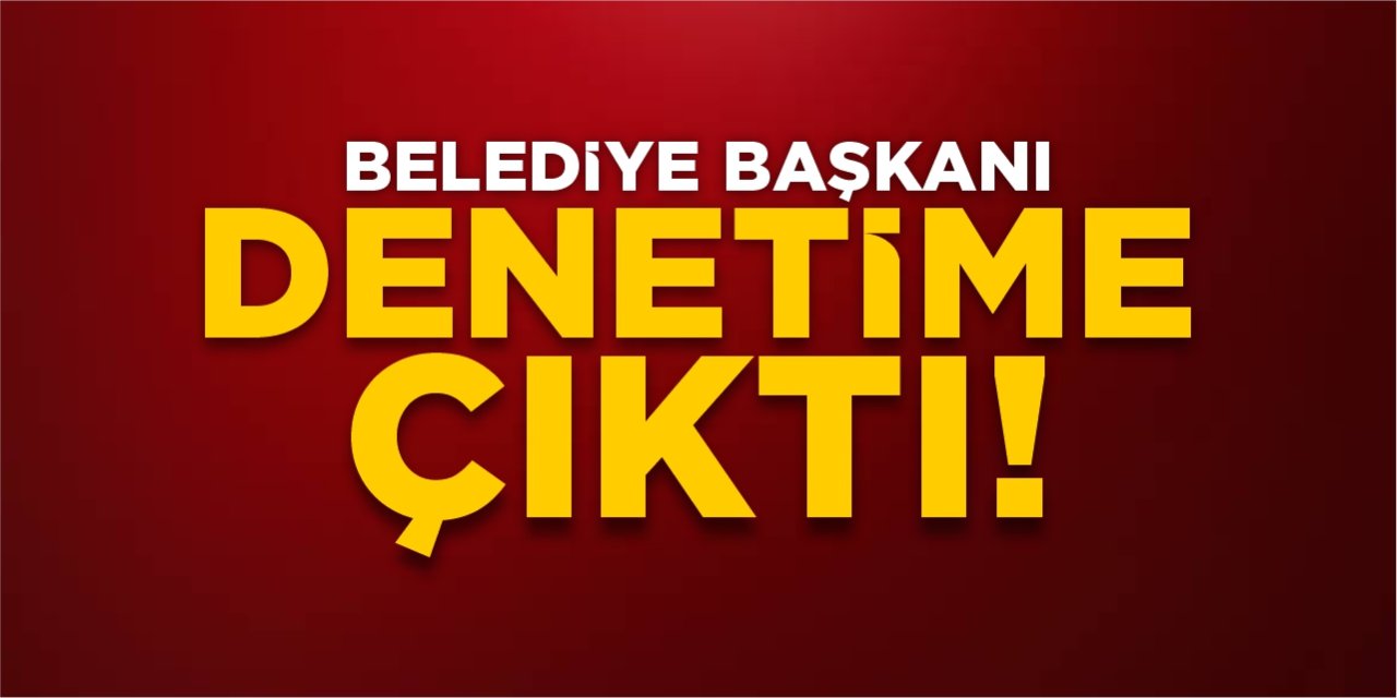 Belediye başkanı denetime çıktı!