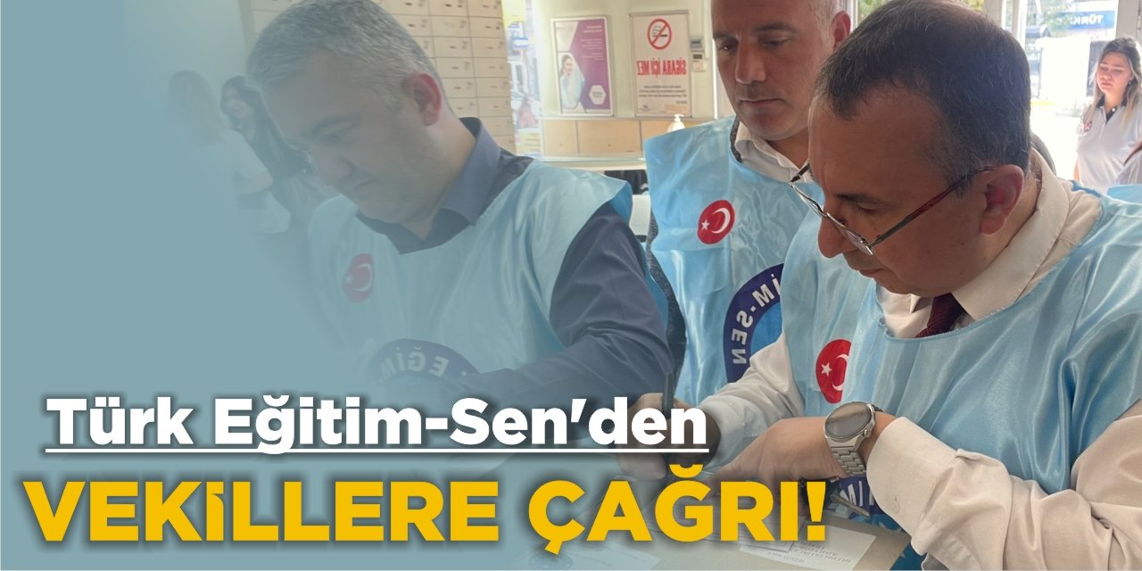 Türk Eğitim-Sen'den Vekillere Çağrı