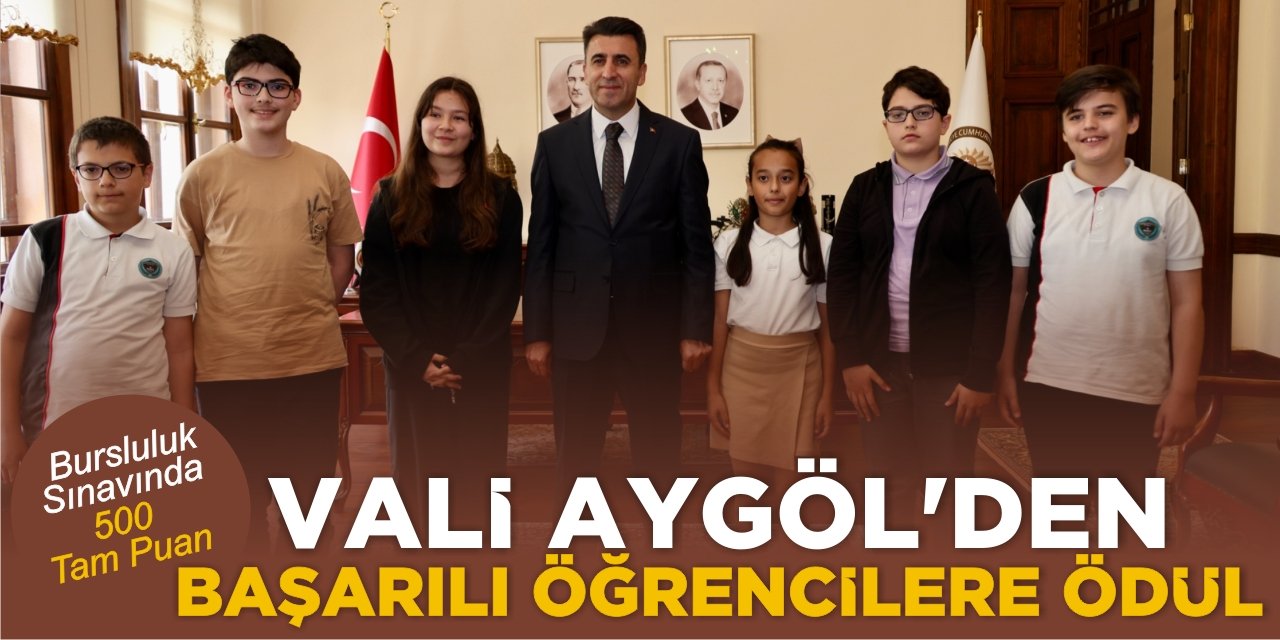 Vali Aygöl’den başarılı öğrencilere ödül